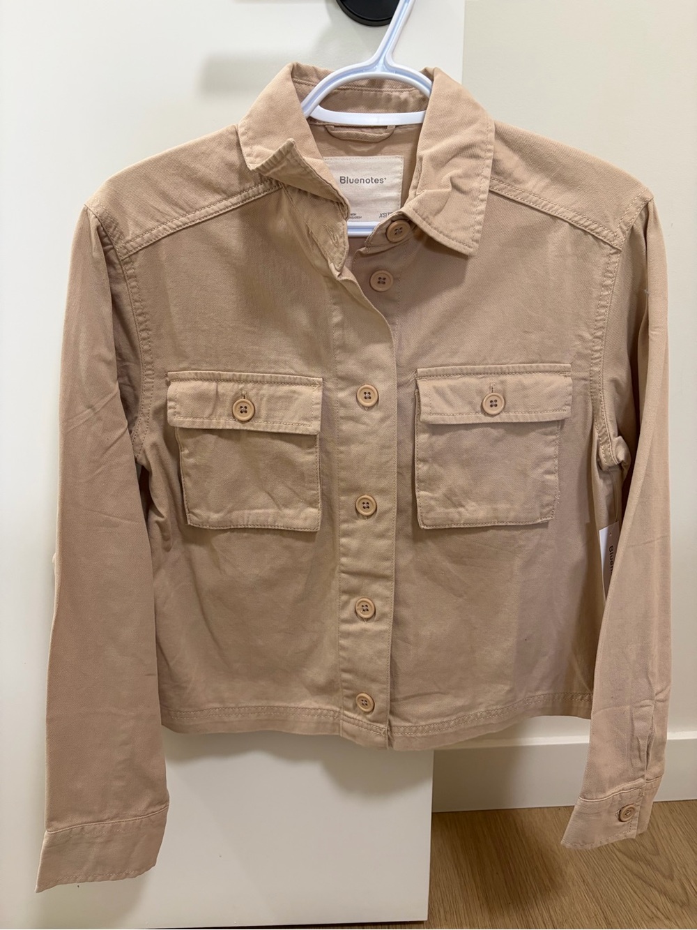 Bluenotes Beige Utility Jacket with Button Front